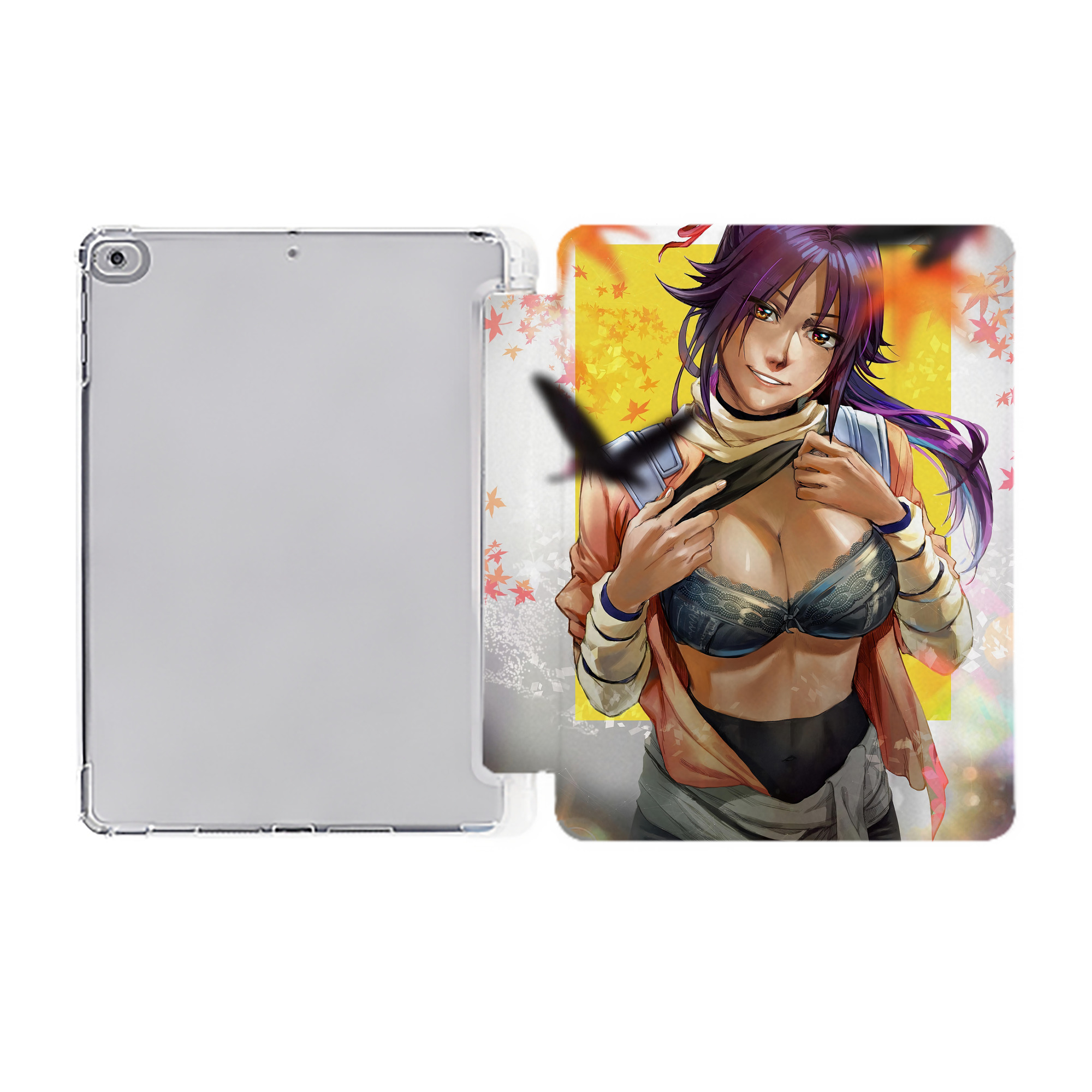 （画像用） ブリーチ BLEACH IPad ケース ペン収納付き 三つ折りスタンド PUレザー×シリコン 対応機種9.5/10.5/10.9インチ